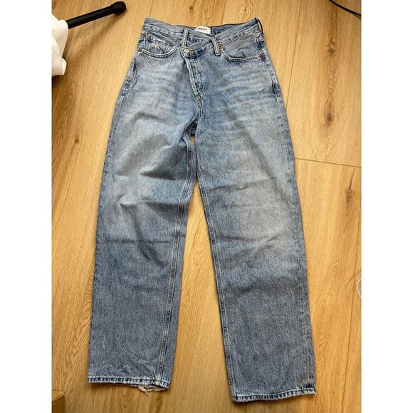AGOLDE High-Rise Loose Fit Jeans Light Wash Size 26 Vintage Style - Picture 1 of 5